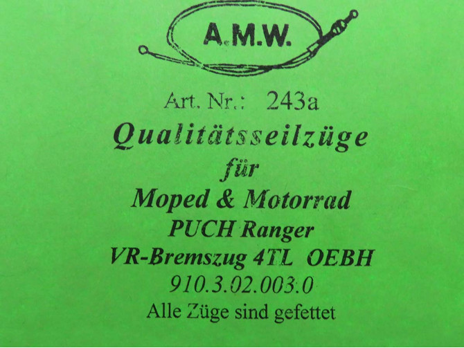 Bowdenzug Puch Ranger bremszug vorne A.M.W.  product